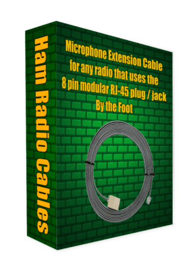 Microphone Extension Cable for any radio that uses the 8 pin modular RJ-45 plug / jack By the Foot