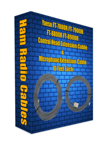 Yaesu FT-7800R FT-7900R FT-8800R FT-8900R Control Head Extension Cable and Microphone Extension Cable 10 Feet Each