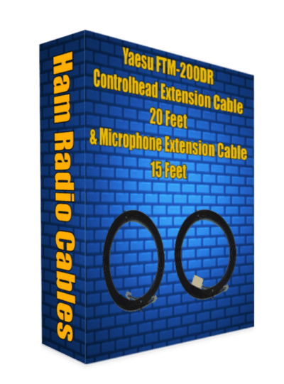 Yaesu FTM-200DR Control Head Extension Cable 20 Feet and Microphone Extension Cable 15 Feet